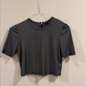 Rag & Bone Charcoal Crop Top